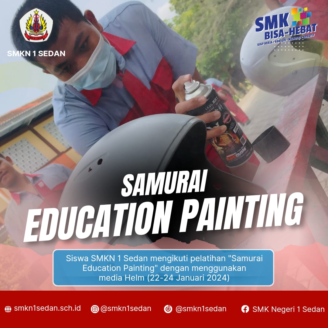 "Samurai Education Painting" Kembali Digelar di SMK Negeri 1 Sedan